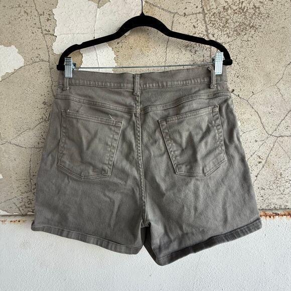 Bill Blass Denim Shorts Grey High Rise Stretch Neutral Y2K Vintage 90s Womens 12 - Picture 4 of 4